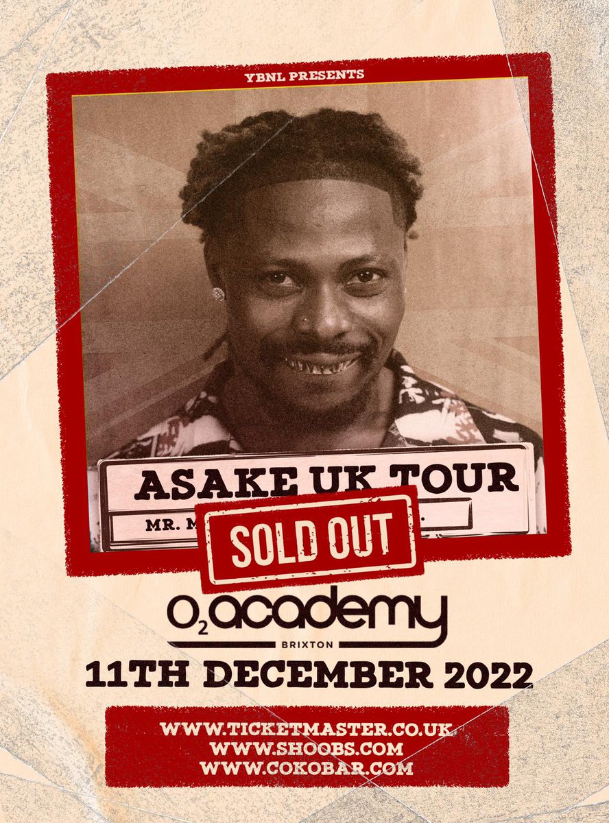 asakemusik's tweet image. UK Terminators  Sold out my 1st LONDON show in 5 minutes una too much Can’t leave anyone out 2nd Date added tickets on Sale Monday LET’S GO! 

I can’t wait to see you all!! 

🔗ASAKETOUR.UK #MMWTVUK

@TundePhoenix @Genysisevent @Solomonsavage