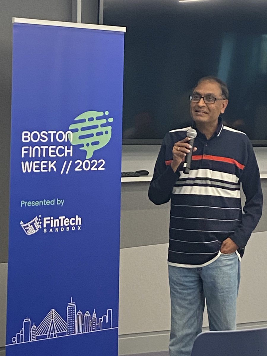 noonum's tweet photo. Congratulations to @FinTechSandbox on doing a great Boston Fintech Week #BFTW22. Excellent sessions with great conversations in-between. Thanks to @Techstars for giving @noonum the mic last evening.   @TechstarsBoston #fintech #startup #Artificial_Intelligence https://t.co/n30U02vcym