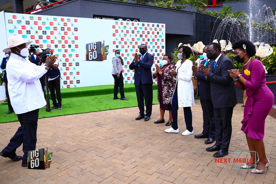 The President of the Republic of Uganda, @KagutaMuseveni, has arrived at @nextmediaug to launch #NextMediaPark officially. #NBSUpdates