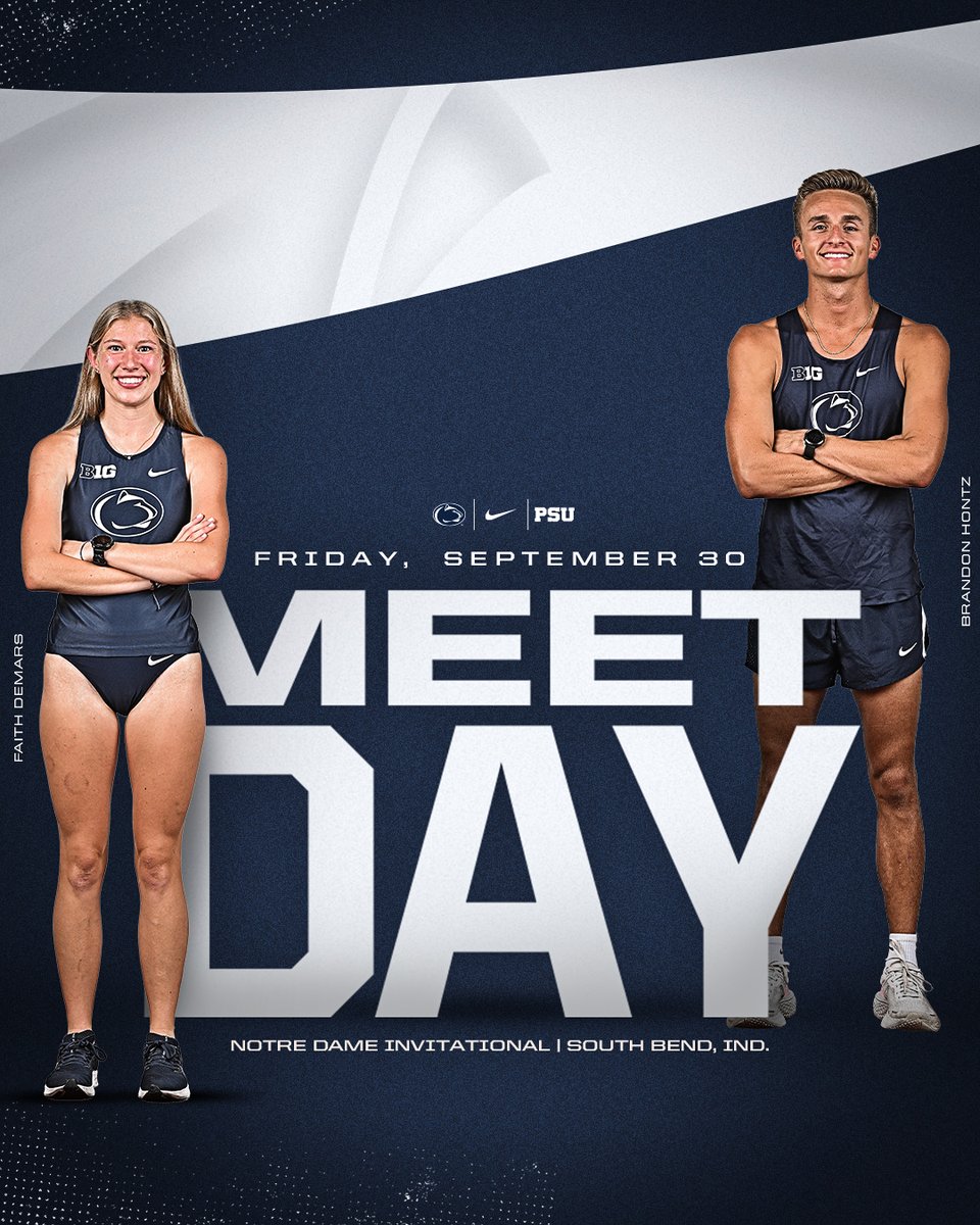 PennStateTFXC's tweet photo. Meetday in the Midwest!

📌: Notre Dame Invitational
🕕: 10:30 AM - Women | 11:15 - Men
📊: https://t.co/Vnczwzh81r

#WeAre https://t.co/vlDkSHfblt