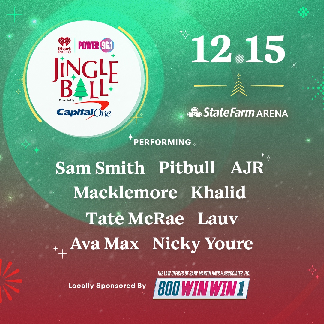 poweratl's tweet photo. 🙌 Here it is! Our Power 96.1 Jingle Ball Lineup! 🎄
@CapitalOne 48-Hour Presale starts 10/4 at 10am.
General on-sale: 10/7 at 12pm. https://t.co/2PJhUNCFTI

Hope to see you on December 15 at @StateFarmArena https://t.co/11NjSTwSmd