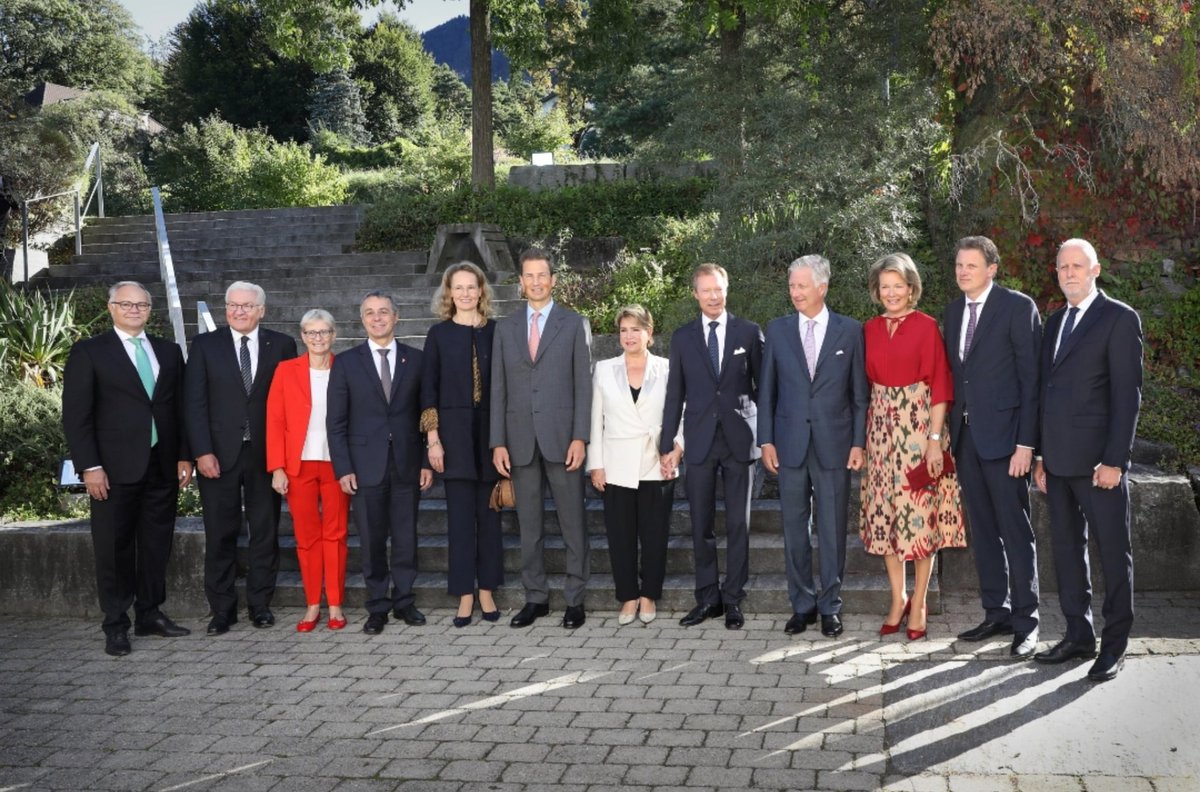 VLoveRoyalWorld's tweet photo. King Philippe &amp; Queen Mathilde are in Liechtenstein, taking part in the annual informal meeting of heads of state of German speaking countries. 🇱🇮 🇧🇪 https://t.co/ElpHYUsXI9