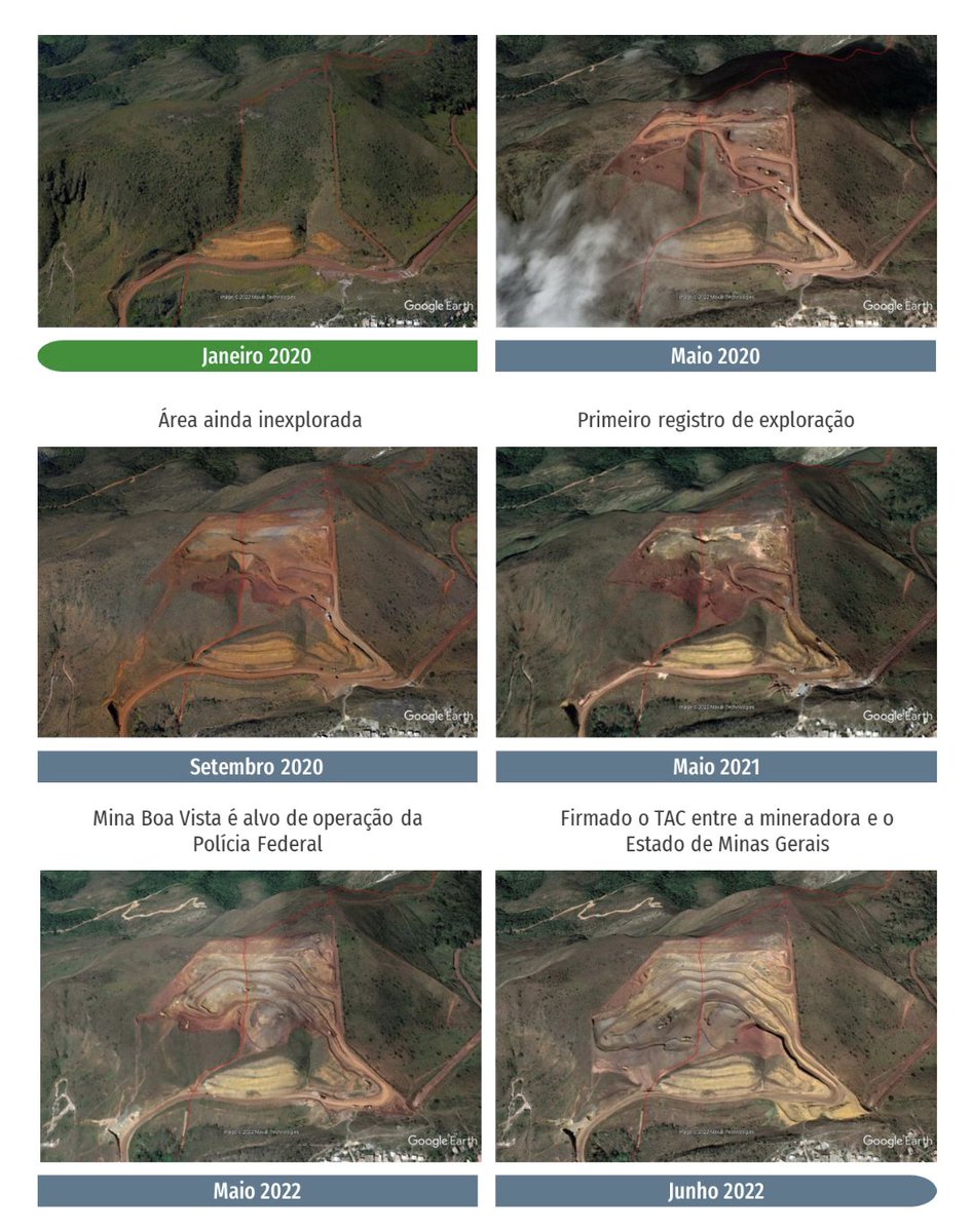 minhabh_'s tweet photo. Esse foi o estrago causado na Serra do Curral pela mineração irregular da Gute Sicht.

A mineradora opera sem licença desde 2020. O governo Zema deu aval a isso, por meio de um TAC firmado com o MP. Foram 30 meses de destruição 👇 https://t.co/jAxBjTRp8d