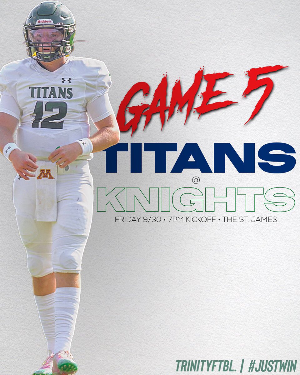 GAME #5‼️ 📅 Friday, September 30th 🆚 St. Mary’s Ryken 📍 The St. James (Springfield) ⌚️ 7PM #JustWIN