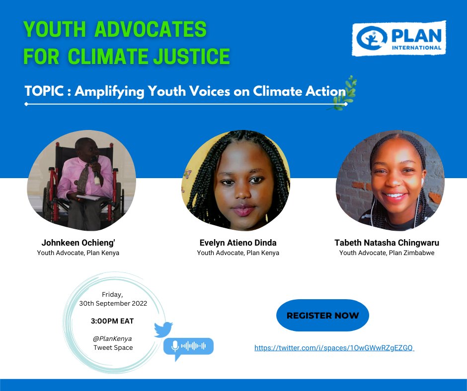PlanKenya's tweet photo. 15 minutes To Go!!! β°
Pull a chair and let us have this discussion right here on https://t.co/8JrUVR8ksr. Remember to bring a friend! π #ClimateAction #Plan4ClimateJustice https://t.co/knZ3Wkkf59