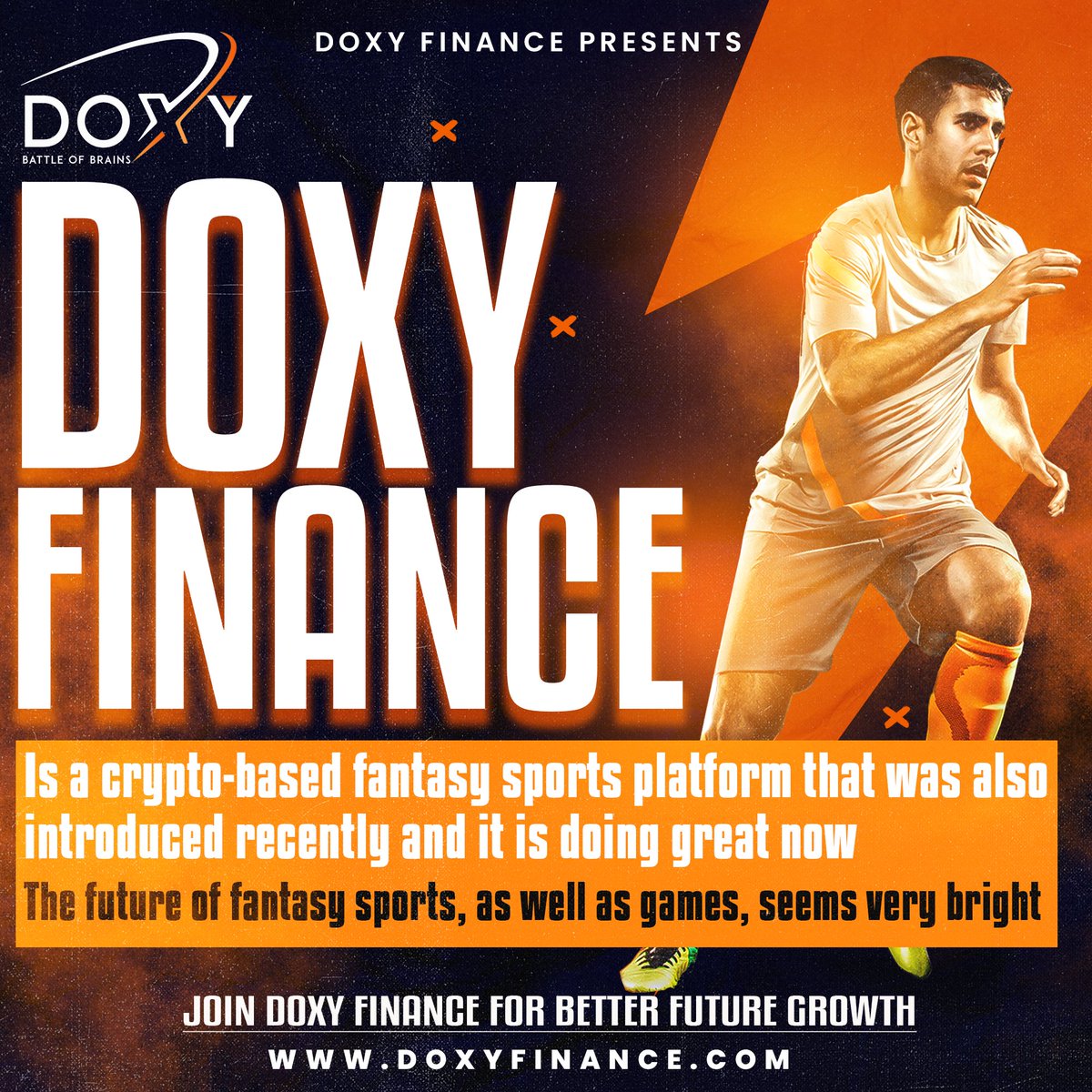 Doxy Finance (@doxyfinance) on Twitter photo Doxy Finance is a crypto-based fantasy sports platform that was also introduced recently and it is doing great now. The future of fantasy sports, as well as games, seems very bright.
Signup Today With Doxy Finance For Better Future Growth👉doxyfinance.com Doxy Finance is a crypto-based fantasy sports platform that was also introduced recently and it is doing great now. The future of fantasy sports, as well as games, seems very bright.
Signup Today With Doxy Finance For Better Future Growth👉doxyfinance.com