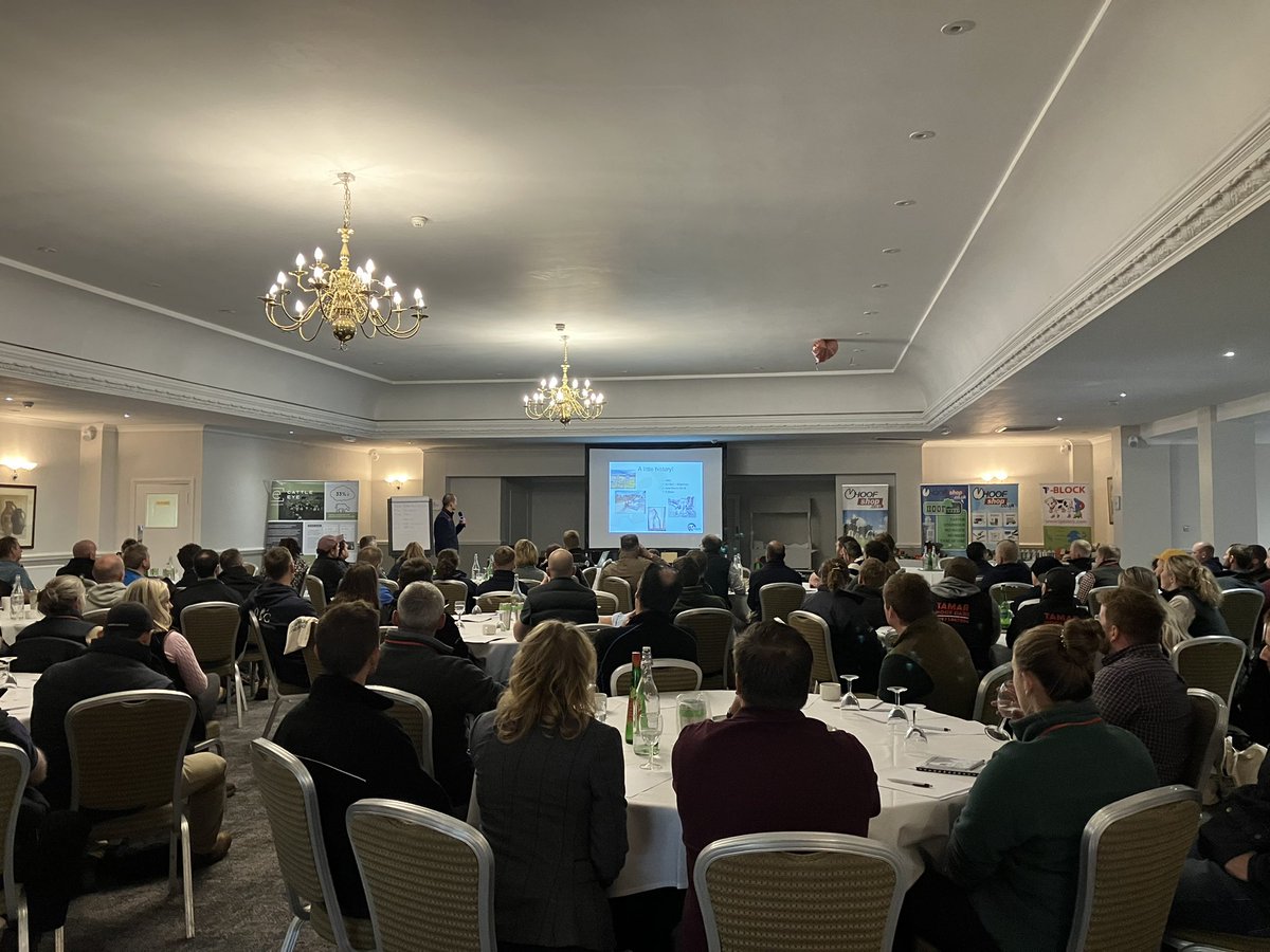The_CHCSB's tweet photo. We escaped the showers! So we’re back inside for a quick update on the Dairy Cattle Mobility Steering Group from @jonreadervet
This group was set up to help create GB strategies to combat lameness. It also overseas the @AHDB_Dairy #HealthyFeetProgramme https://t.co/01tvQoUNUr