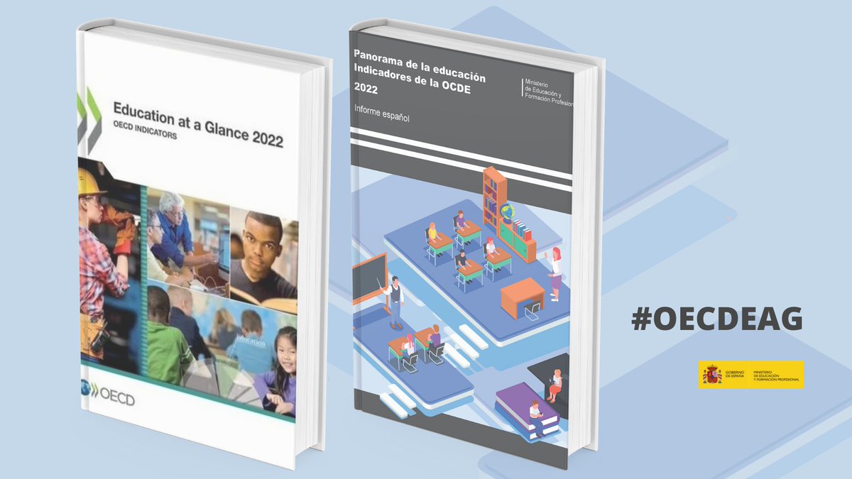 Panorama de la Educación 2022🎓 Conéctate a la presentación del informe con José Manuel Bar, SE de @educaciongob y Abel Schumann de @OECDEduSkills 🗓️3 de octubre🕚 11:00 Síguelo en directo en➡️ youtube.com/watch?v=ROh1-Y… Más información➡️ educacionyfp.gob.es/inee/indicador… #OECDEAG