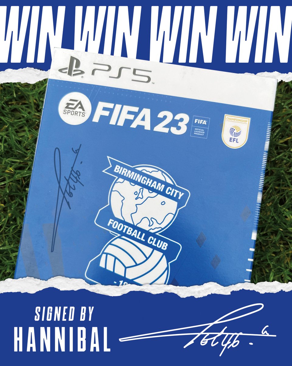 BCFC's tweet image. WIN a copy of #FIFA23 for the PS5 signed by Hannibal! 😍

All you have to do is follow us, 🔁 and 💙 to enter! Competition closes 04/10/22. Winner contacted same day.