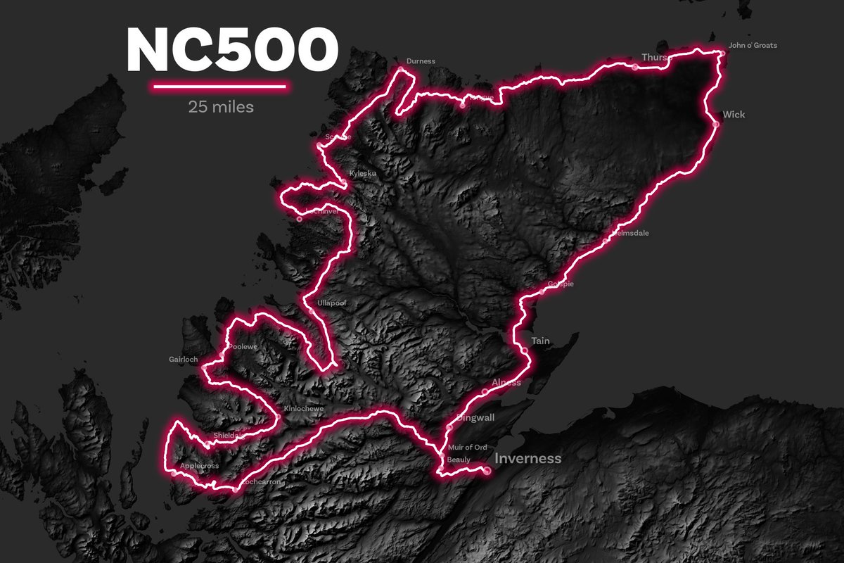 It's a pretty straightforward route from Inverness to Muir of Ord