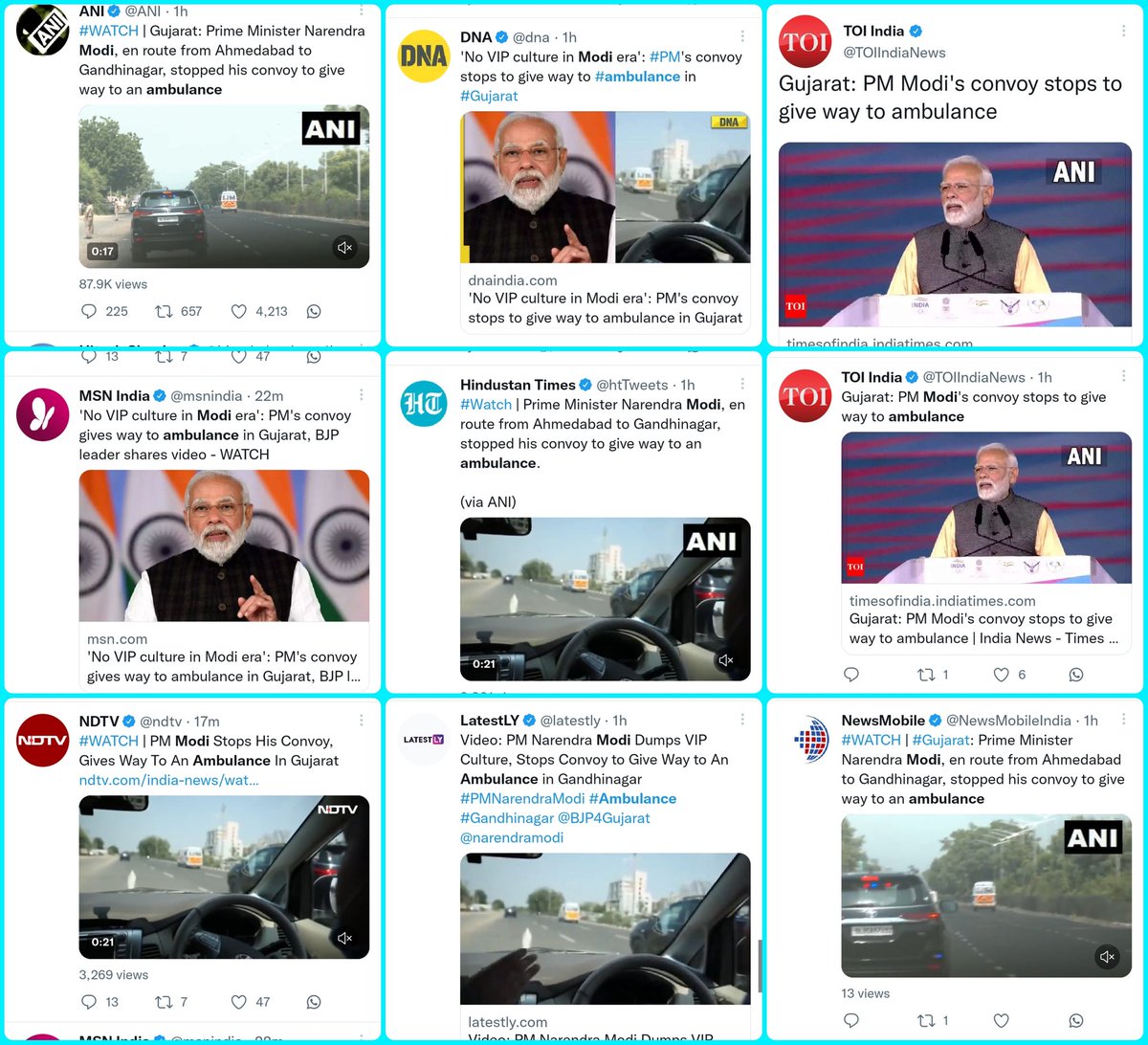 zoo_bear's tweet photo. Here's how National Media hails PM Modi for giving way to an ambulance. 🙄 https://t.co/gt4zVbJGPX