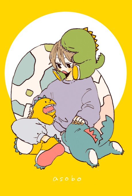 「dinosaur male focus」 illustration images(Latest)