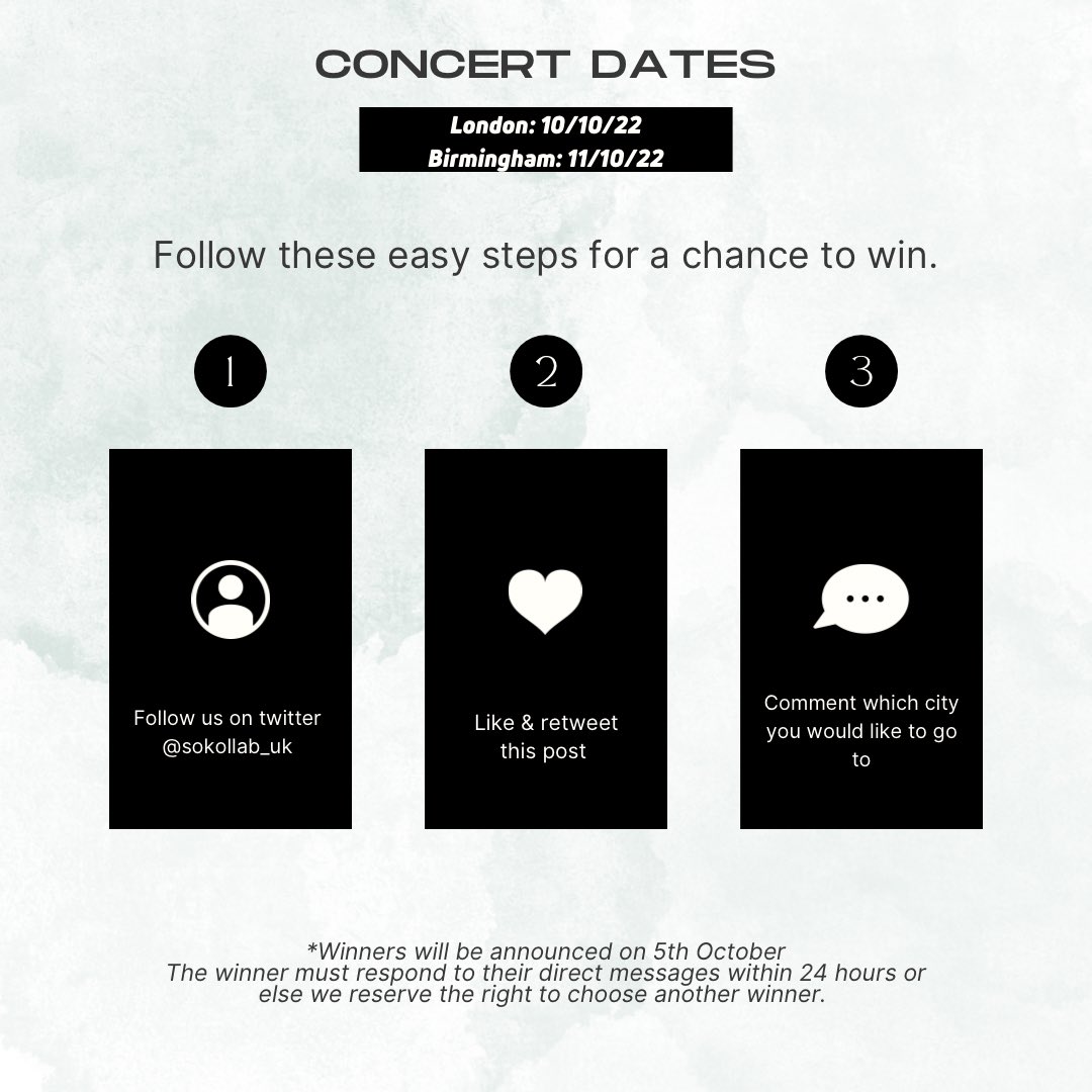 sokollab_uk's tweet photo. 🎸 W24 CONCERT GIVEAAWAY 

SOKOLLAB will be giving away a pair of tickets to Korea's top idol band W24’s UK tour in London and Birmingham 🥳

If you are interested in entering, check out the T&amp;C’s down below ⬇️ 

1 WINNER PER CITY WILL BE CHOSEN AND ANNOUNCED ON THE 05.10.22 https://t.co/T4SJPUUytY