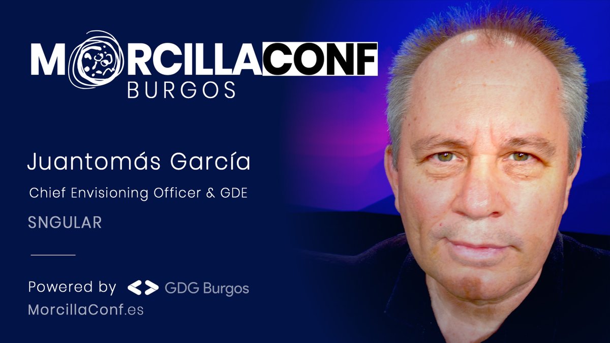 MorcillaConf's tweet photo. 📢PONENTES A una semana del #MorcillaConf cerramos nuestro palmarés de #PonentesTOP con Juantomás @juantomas Chief Envisioning Officer en @sngular y #GDE

Será el responsable de traernos un poco de #MagIA el viernes 7 tras la mesa redonda🧙‍♂️

➡️+Info https://t.co/MhmPvg2ODJ https://t.co/NXDqbhh3PU