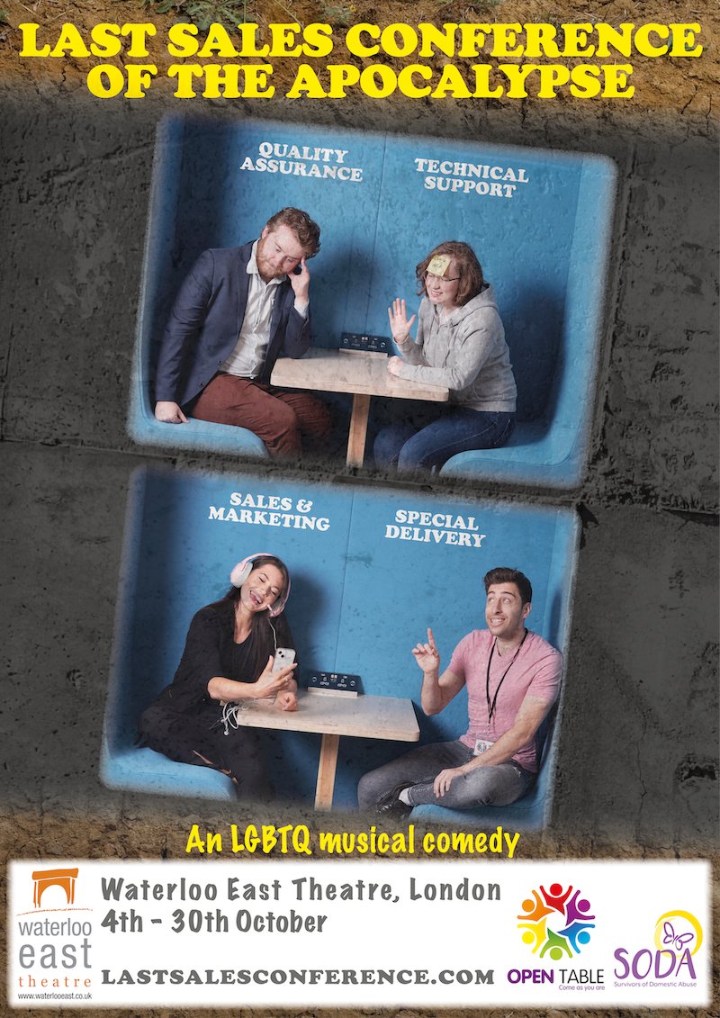 TheLadyReturns's tweet photo. I've still got so many of the songs from 'Last Sales Conference Of The Apocalypse' stuck in my head after watching a run through of the show on Wednesday!
@SkitzoidProd are onto a winner here!
They open on Tuesday evening until the 30th October!
https://t.co/5GkABwdhIR https://t.co/98UYf7f9Ez