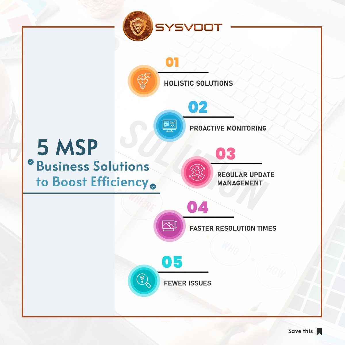 sysvoot's tweet photo. 5 MSP Business Solutions to Boost Efficiency
having a dedicated MSP is the call of the hour.
For more details, do follow @sysvoot
https://t.co/pfzsZB5bly
#manageditsolutions #5mspbusiness #provider #MSPs #boost #efficiency #WWERaw #IPL2023 #LumpyVirus #Wolverine #wolverineisback https://t.co/eE96yv6aj9
