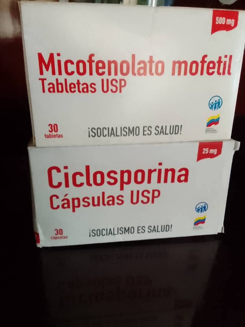 Kprichosa007's tweet photo. Necesito este medicamento, Son para mi mamá que es Trasplantada Renal desde hace 27 años y requiere de este tratamiento por favor si alguien sabe dónde puedo conseguirlo agradecida.!! Ciclosporina de 25 MG y Micofenolato Mofetil de 500mg https://t.co/QwxImUOWEj