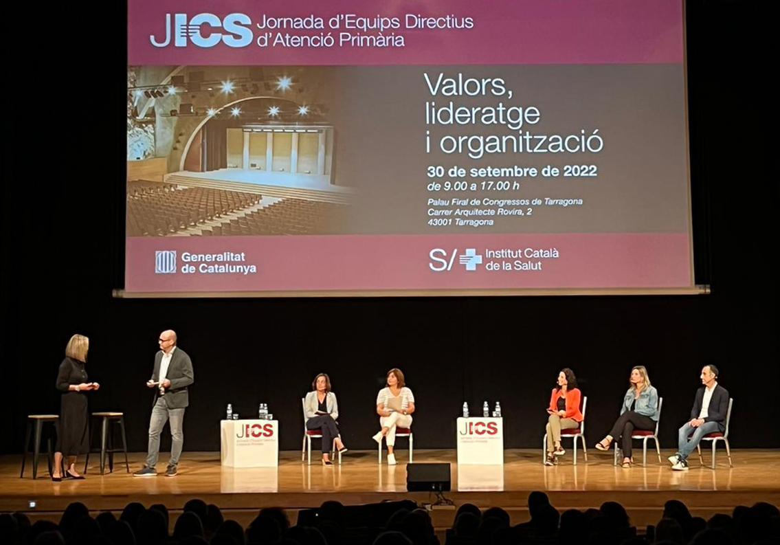 <a href="/icscat/">ICS. Generalitat</a> La 2a taula de la Jornada d’Equips Directius d’Atenció Primària de l'<a href="/icscat/">ICS. Generalitat</a> centra el debat amb el lideratge i les diferents maneres d’entendre’l. Amb la participació de la infermera i directora del #CUAPManso, <a href="/ana_ots/">Ana Ots</a>, i el metge del #CAPSantJoan <a href="/YosebaCanovas/">Yoseba Cánovas</a>  #JICS2022