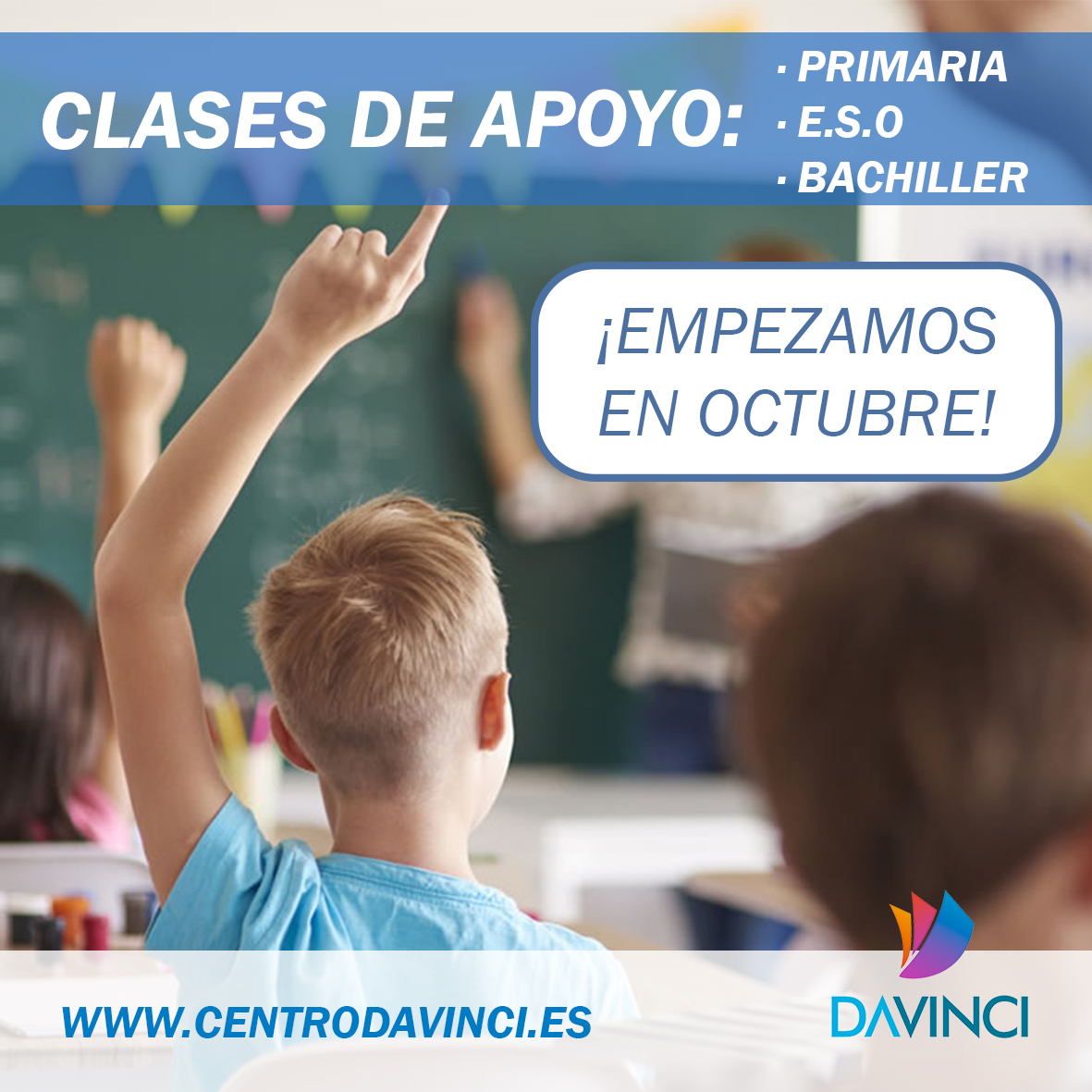 CLASES DE APOYO PRIMARIA, ESO Y BACHILLERATO |
¡PLAZAS LIMITADAS!
¡TE ESPERAMOS! 🙂
#educacion
#clasesdeapoyo
#clasesparticulares