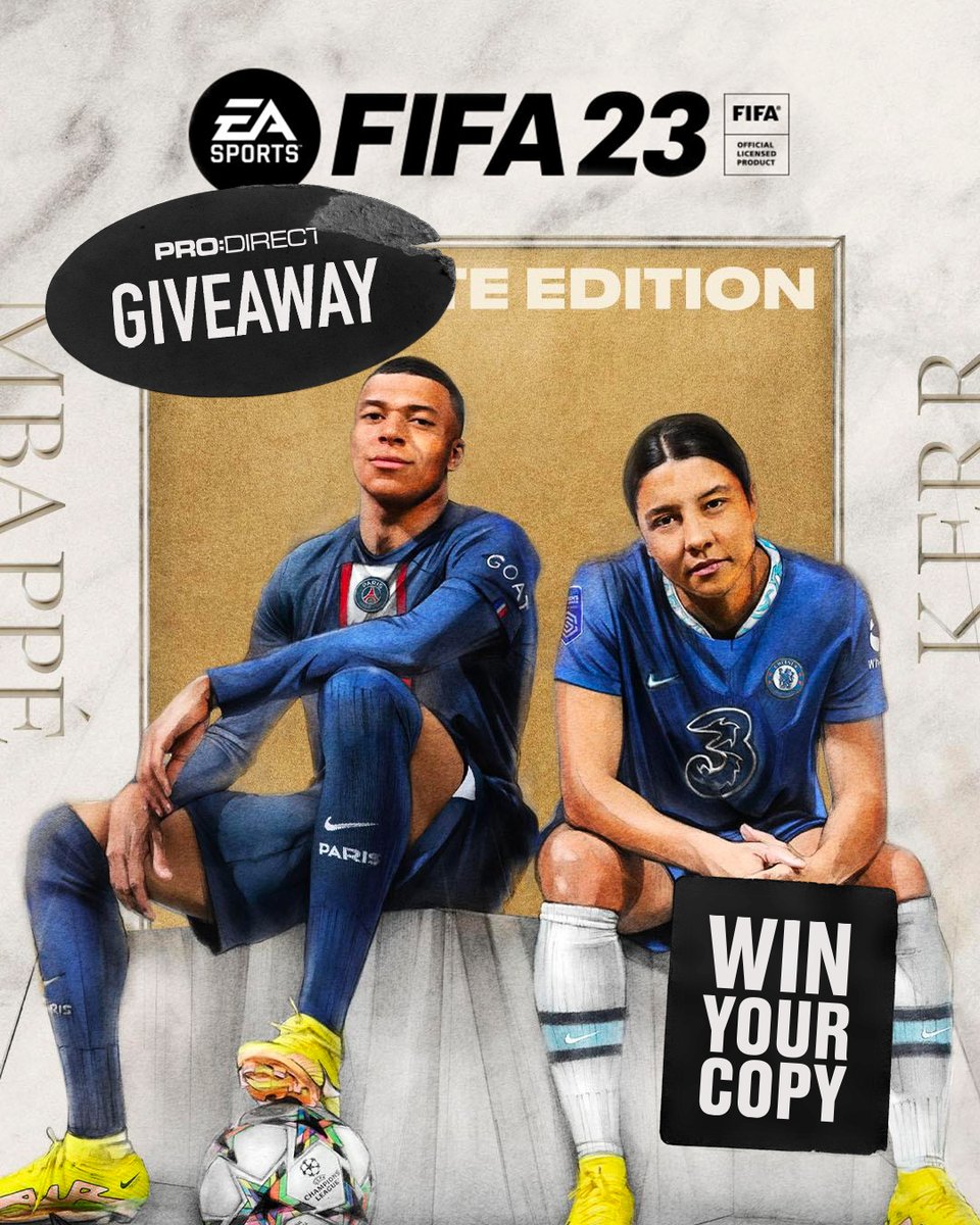 ProD_Soccer's tweet photo. Happy #FIFA23 Launch Day 🎮 We have copies of the Ultimate Edition to giveaway to 2 lucky winners today.. 👀 To Enter:

👋 Follow @ProD_Soccer 
🔁 Retweet this tweet
💬 Reply to this letting us know your console

Winners chosen at 5pm BST today 🏆 Good luck! https://t.co/WWSZ74vcKO