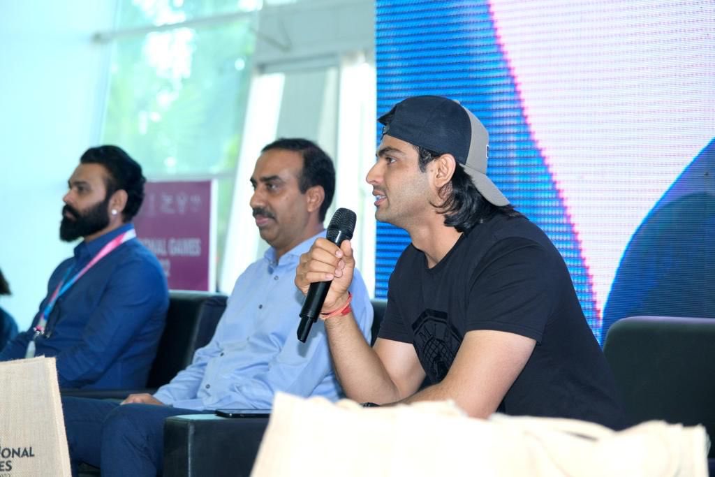 DrArjunsinhRana's tweet image. Indian Javelin star, Neeraj Chopra cuts the ribbon and inaugurates the sports expo at Mahatama Mandir, Gandhinagar 

#36thNationalGames #NationalGames #UnityThroughSports #JudegaIndiaJitegaIndia

@sagofficialpage @IndiaSports @sanghaviharsh @Neeraj_chopra1