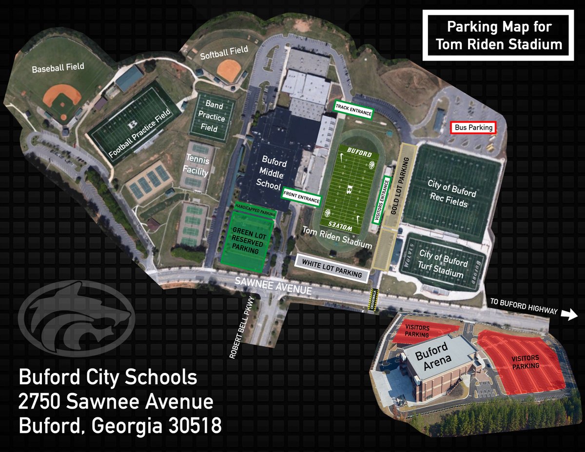 @CHHSEaglesFB Fans please note the below map for tonight's game at Buford!!