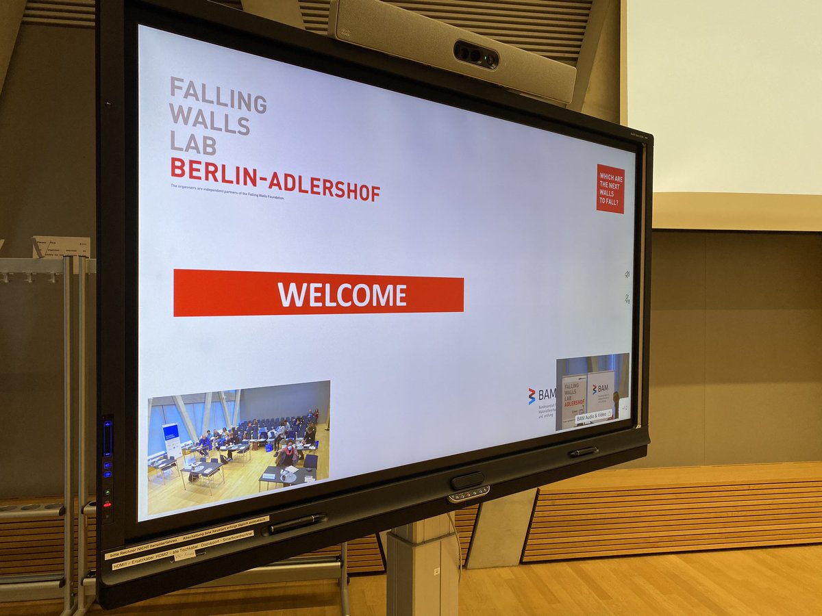 BAMResearch's tweet photo. #startingnow #FallingWallsLab #Adlershof live &amp; online @FallingWallsLab @IGAFAeV @berlinscience https://t.co/NkP41AW53N