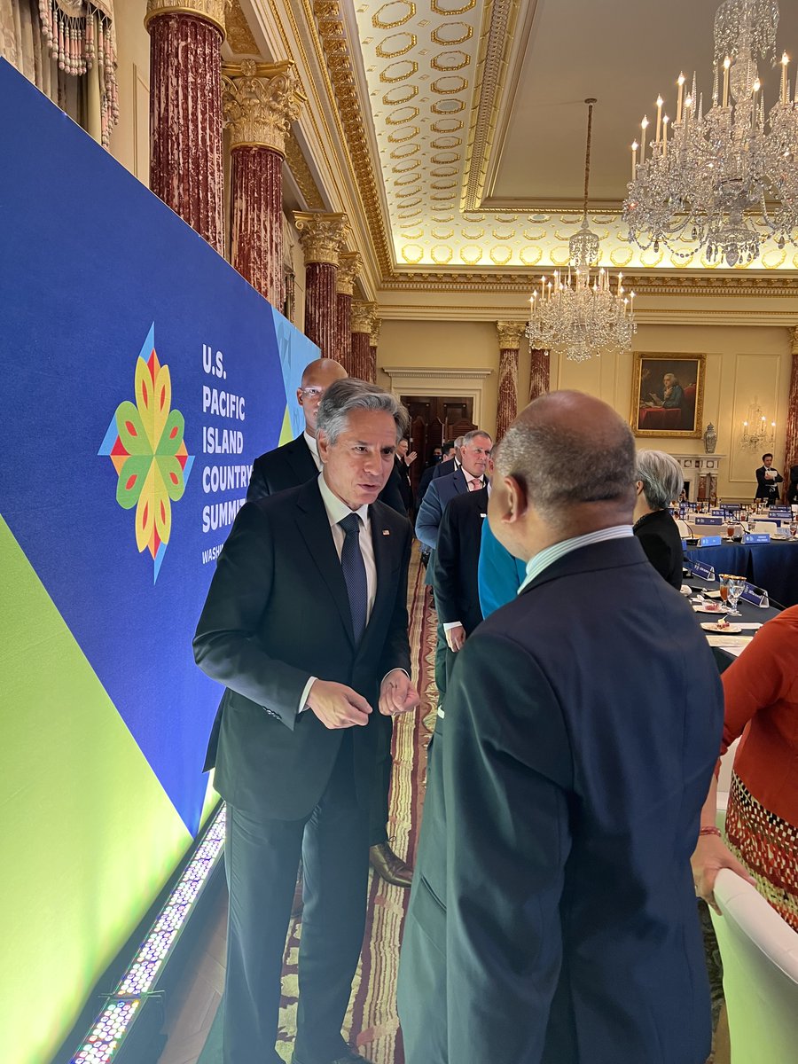 odo_tevi's tweet photo. A privilege to represent Vanuatu at the #USPacificSummit in Washington DC over the last few days. We highlighted the challenges of climate change as well as the #ICJAO4Climate campaign, receiving a promise to continue dialogue on this @PSIDSnyc @ForumSEC @pisfcc @WY4CJ @VanuatuUN https://t.co/dgDCIJkNT8
