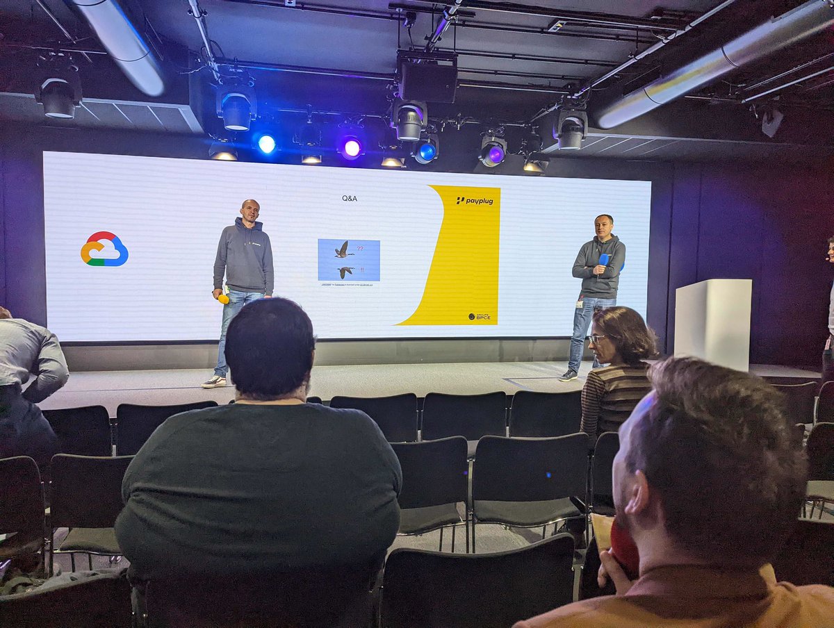 FabienGatelier's tweet photo. Présentation de la migration GCP chez Google Paris avec Julien. @payplug_en https://t.co/rAaZ3dqeWK