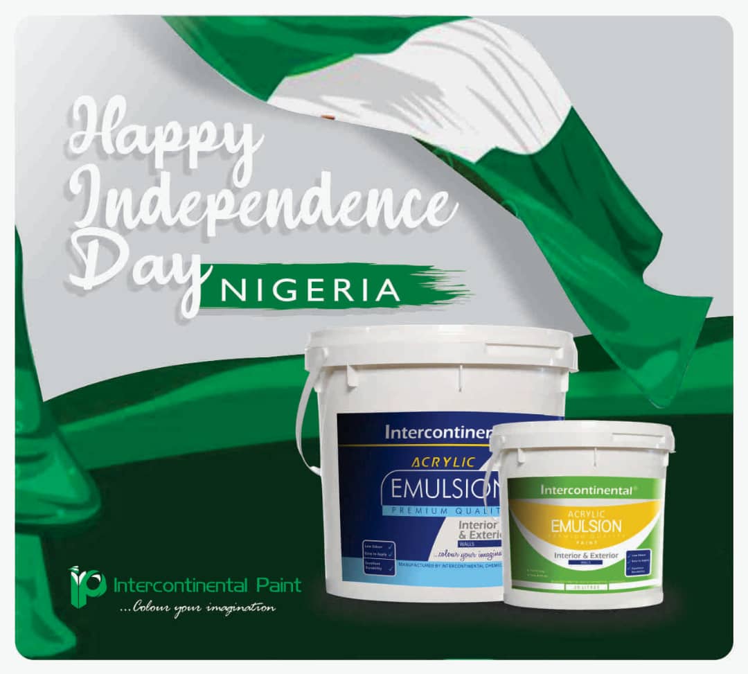 IP_Limited's tweet photo. LET'S COME TOGETHER AND GIVE NIGERIA 🇳🇬 THE TRUE COLOUR SHE DESERVES.

Happy Independence Day!
We are truly Intercontinental.

#Paint #painting #intercontinental #beautiful #colour #colours #color #art #design #fineart #beauty #house #houseinteriordesign https://t.co/MnplyQWDsx