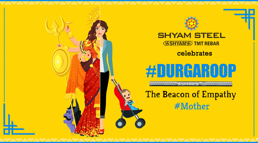 shyamsteel's tweet photo. Maa Durga represents distinct attributes &amp; embodies different identities in each form she manifests. Similarly, a woman also plays a variety of roles. As a mother, she becomes a nurturer who shows selflessness &amp; empathy.

#DurgaRoop #WomenPower #ShyamSteel #flexiSTRONG #TMTBar https://t.co/Ub08oO16pO
