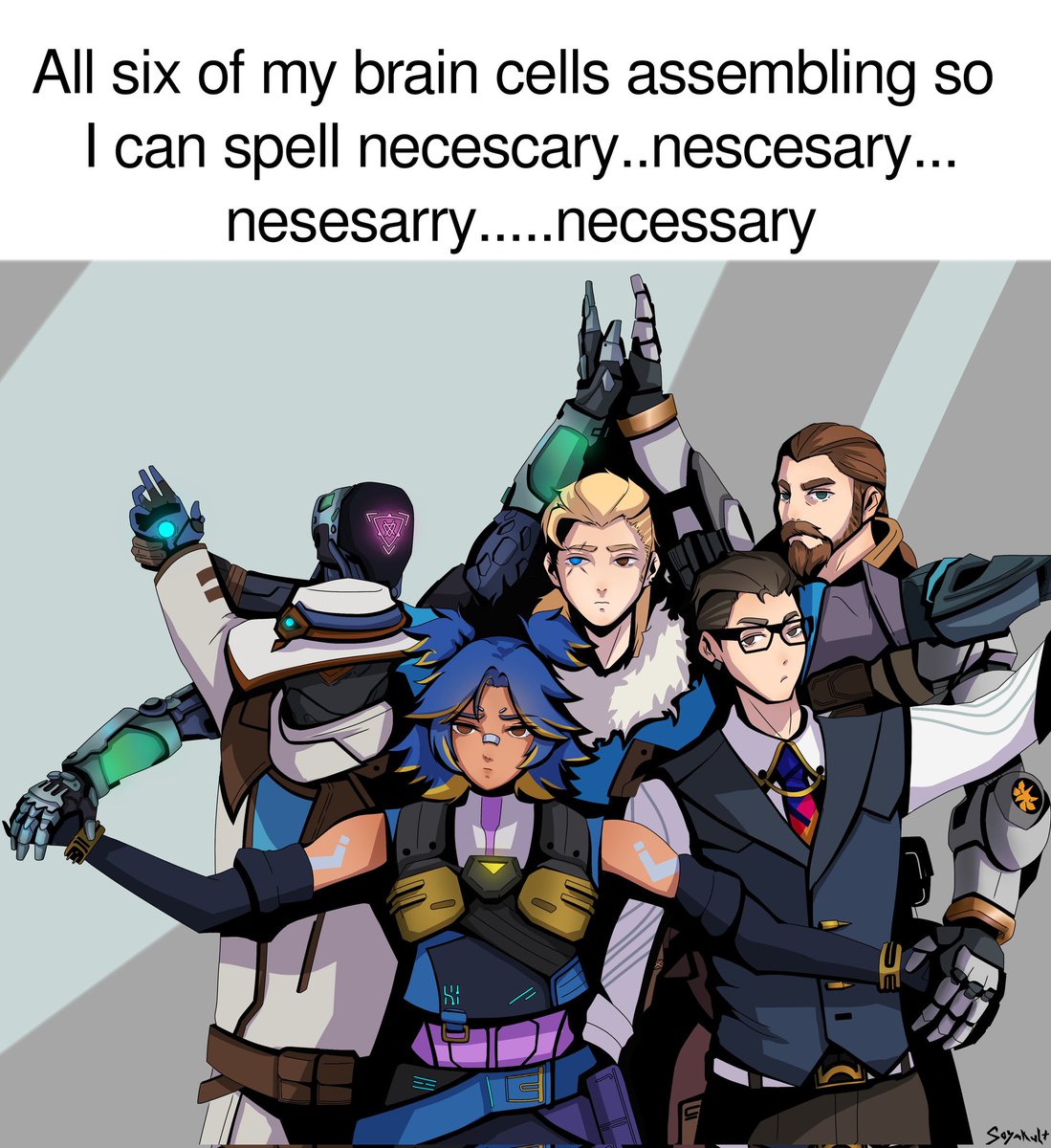 soyakult's tweet image. there is a total of two brain cells in this photo, the rat under cypher&apos;s hat has it all
#kayo #cypher #breach #sova #neon #chamber #valorant #valorantart