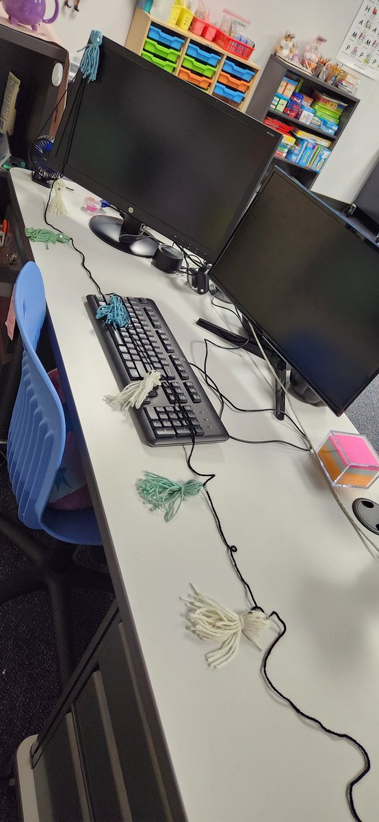 unicornteach79's tweet photo. I love my @RGE_Rangers family! Came in this morning and found this across my desk. Thank you who ever did this!!🥰🥰🥰 https://t.co/k0BLizVLjU