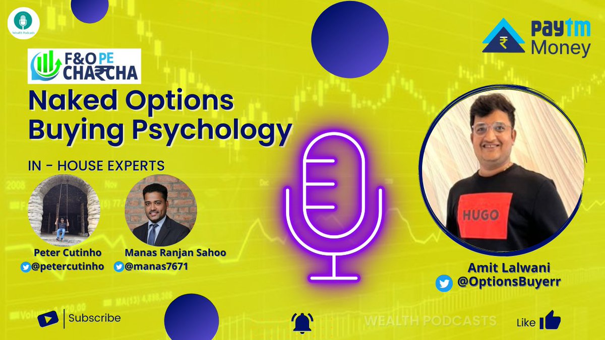 Wealth_Podcasts's tweet photo. Twitter space "Naked Options Buying Psychology" ft. @OptionsBuyerr hosted by @PaytmMoney @petercutinho & @manas7671 is live on YouTube now!
https://t.co/MUuvWvnaai
#stocks #stocktalk #stockexpert #investing #trading #paytm #wealthpodcasts https://t.co/SE8MSHcXEs
