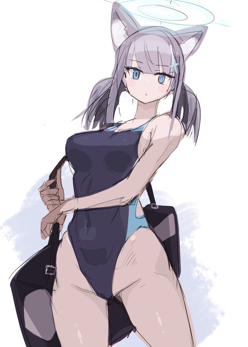 水着シロコ初描き #ブルーアーカイブ #ブルアカ #bluearchive 
