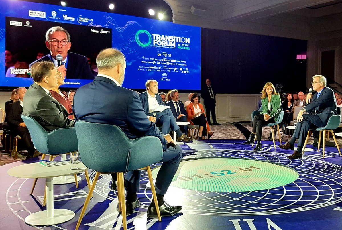 f_costes's tweet photo. #TransitionForum #Nice 
"Nos usines de traitement des eaux usées deviennent aujourd'hui de véritables "usines ressources" #Energie @Biogaz explique Arnaud Bazire @suez 
@LaTribune @perezsuez @EricAzario @GervaiseKarine @EmmanuelCarrie1 @CourpronLh https://t.co/UZbw0Q9Uk2