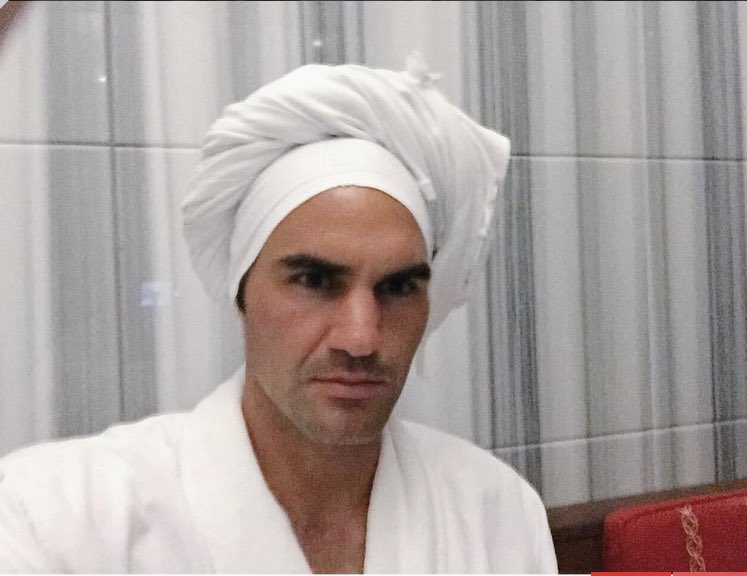 395- Roger Federer’in İstanbul’da iken hamamda çekindiği fotoğraf