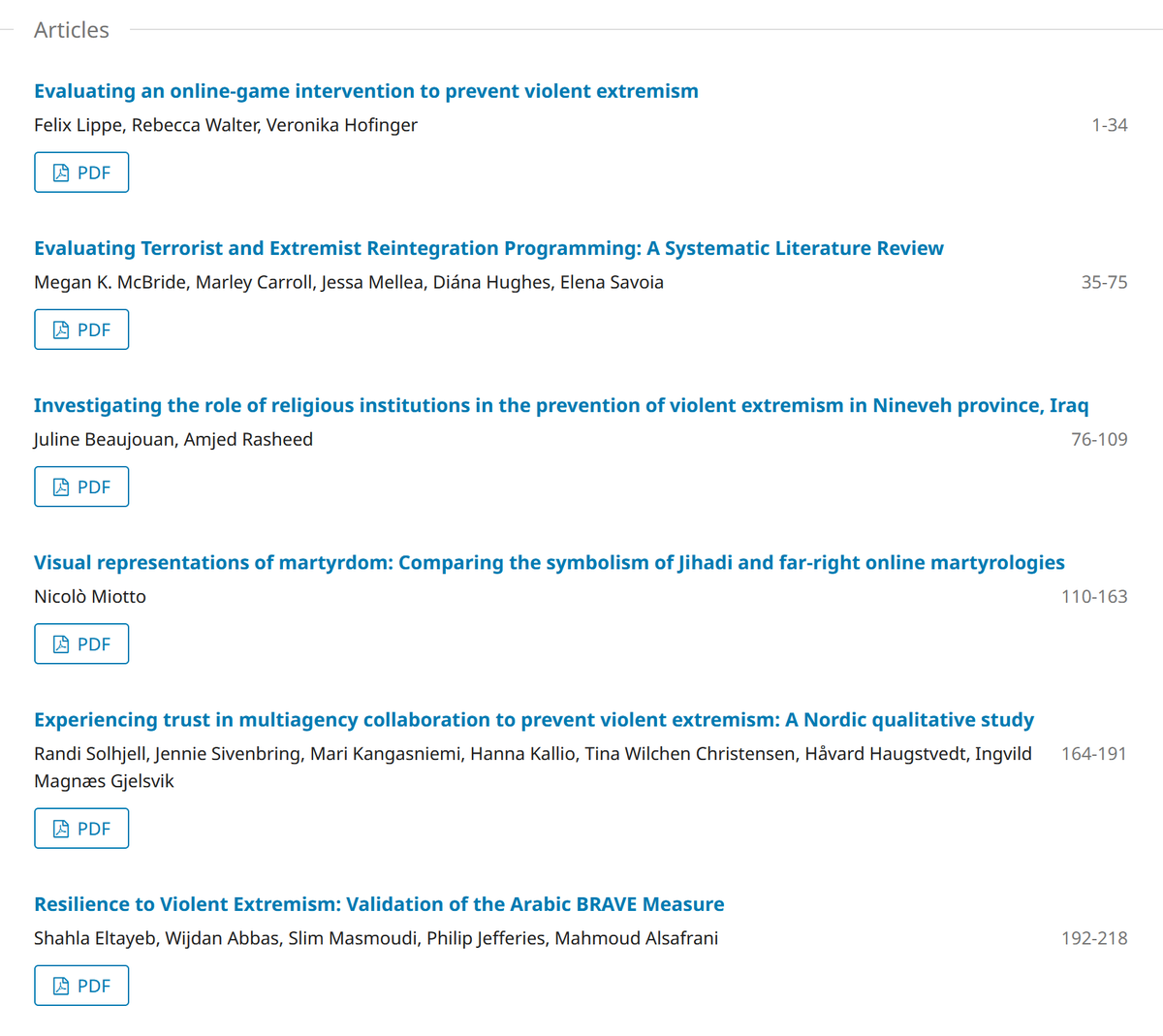 JD_JournalDerad's tweet image. Here is our brand new Fall Issue No.32! Just published fully #openaccess and #peerreviewed via journal-derad.com! Enjoy reading the work by our brilliant authors and spread the word! #PCVE #QualityMatters