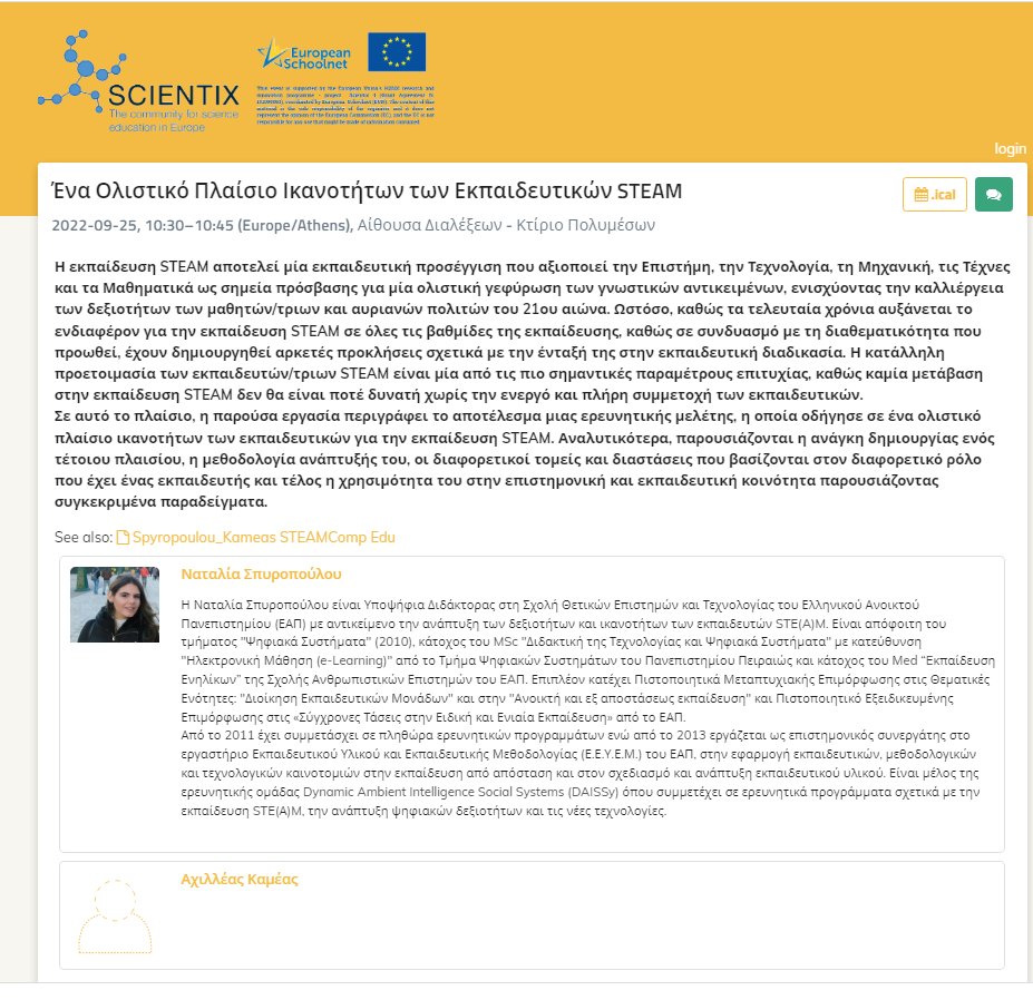 nataliaspy's tweet photo. Proud to present part of my Ph.D. results @ 3rd Panhellenic Conference of #Scientix on Sunday 25 September.
#STEM #STEAM #education #competencedevelopment #teachers https://t.co/z6DzwJ0sCo