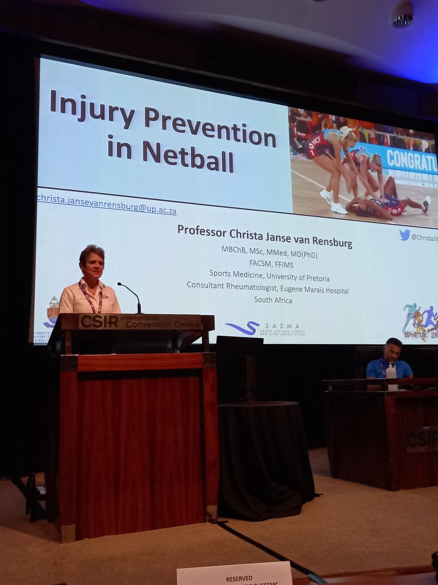 BiokineticsSA's tweet photo. Prof @ChristaJVR presenting at #IFSEMC #LTMIC #SASMA #PASHDA #SASB
#professionalcollaboration
#Internationalconference
#exerciseismedicine 
#sportsmedicine
#exerciserehabilitation 
#acsm #bjsm  #Lifethroughmovement
#biokineticssa
#nextlevelbio
#thefuturebio https://t.co/mxSQcXCx6w