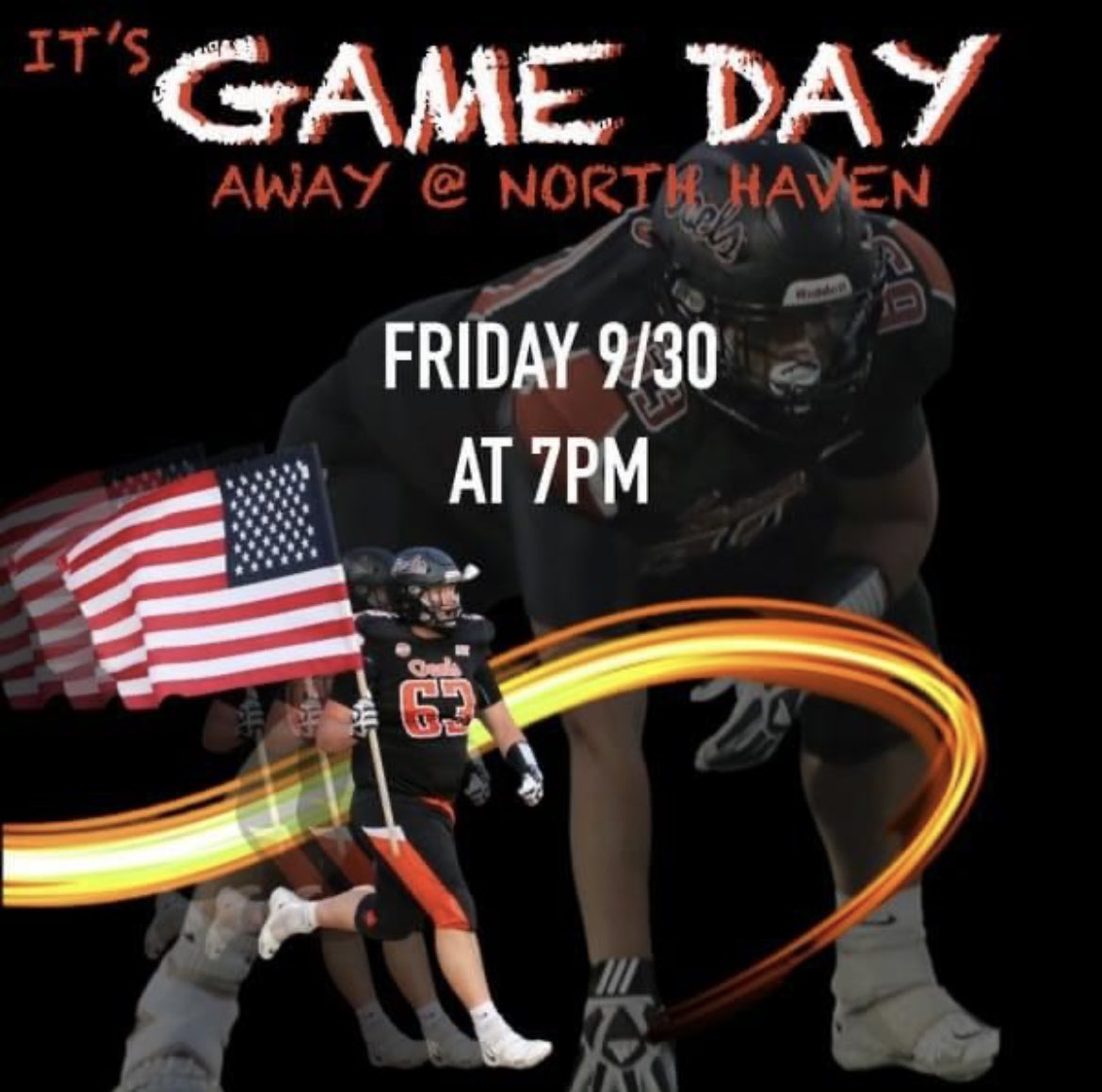 JohnDecamps3's tweet photo. Game Day⚫️🔶#rmfg #warfor4 https://t.co/uI5wfLwQaZ