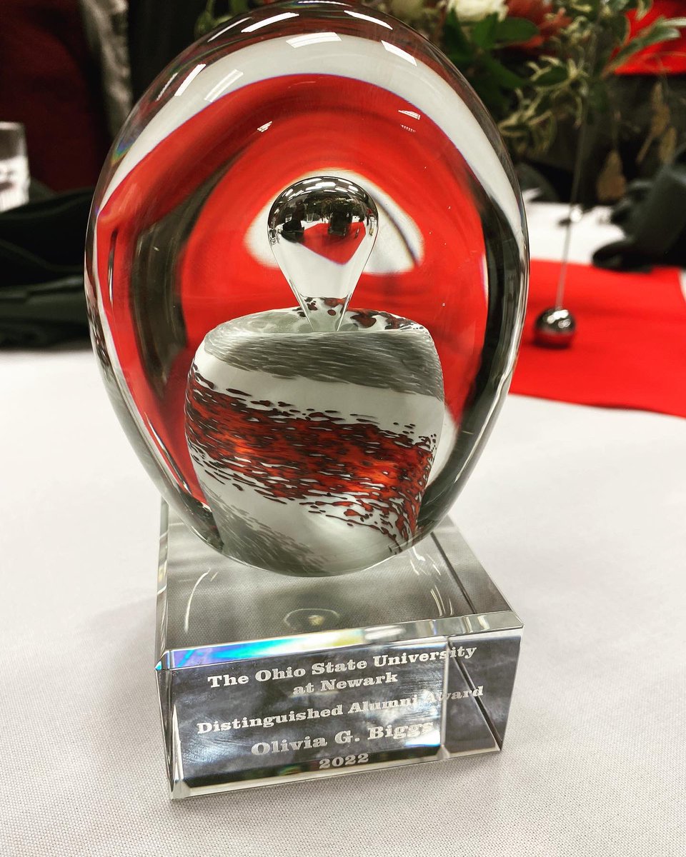 I was honored to be awarded <a href="/OhioStateNewark/">Ohio State Newark</a>’s 2022 Distinguished Alumni at their 10th annual homecoming celebration! 

I’m thankful to choose #LickingCounty as the home to raise my kids, and I hope they grow up seeing the benefits of my dedication to this amazing community.