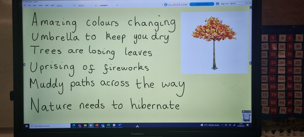 BALpupilsupport's tweet photo. Fantastic group effort from S1 with our Autumn acrostic poem! #English #poetry #descriptivelanguage #creativity #teamwork https://t.co/T1W1RMrHOc