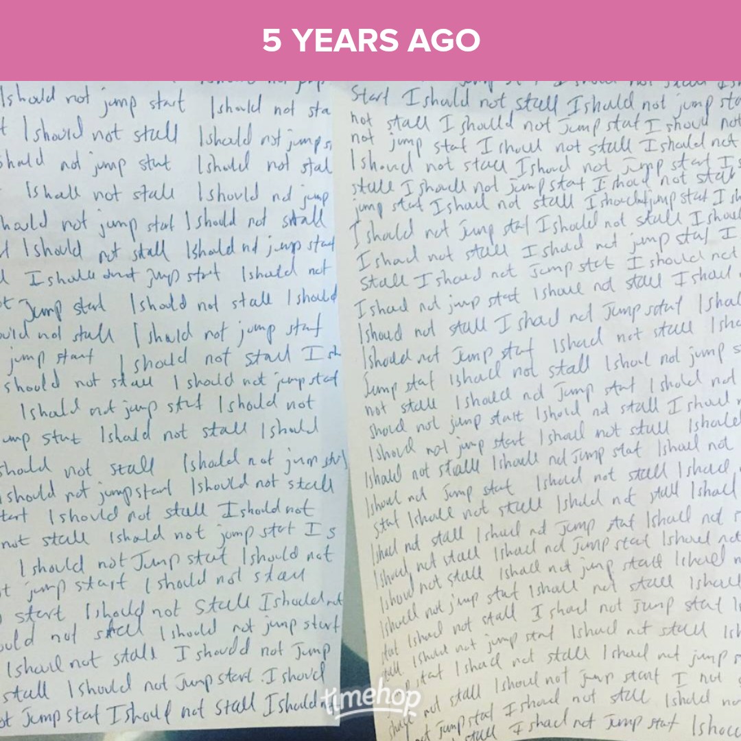 A flashback to that moment when a driver was given lines by his team as punishment after the race 😄