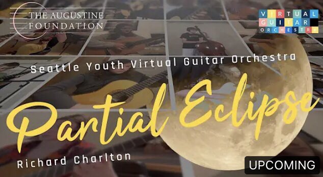 SeaGuitarSoc's tweet photo. Please join us tonight for the world premiere of Richard Charlton’s “Partial Eclipse” performed by the Seattle Youth Virtual Guitar Orchestra! Friday, 9/30, 8:45 pm PT. For more info please visit https://t.co/VtHI0zy68O and https://t.co/oBvrnIUJZm https://t.co/kmQWqrCVAV