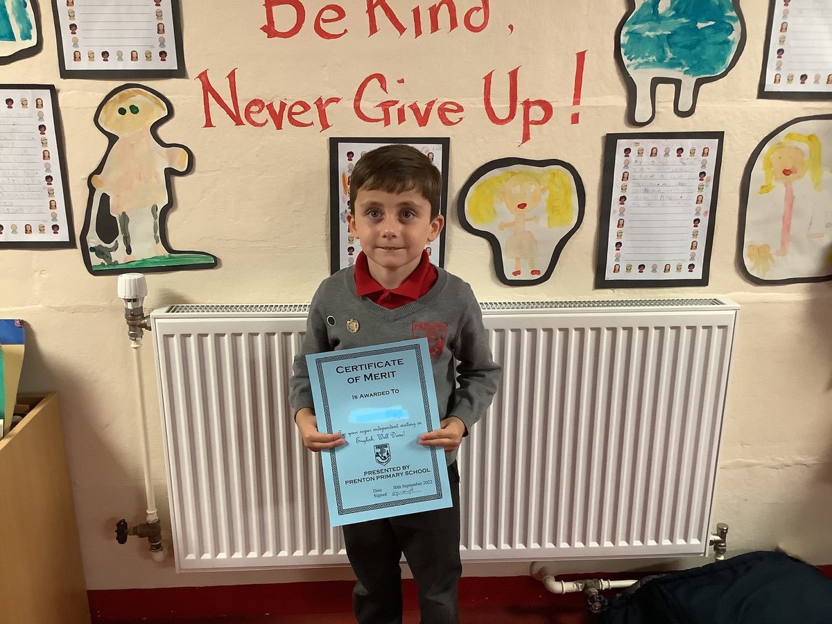 PrentonPrimary's tweet photo. Very well done to Giorgio in Class 2K. He did a great piece of writing, which he took to show Mrs Lloyd and he was, quite rightly, very proud to be named as the Merit Award winner for this week. Have a great weekend, Giorgio! ✍🏻🌟😊👏🏻 https://t.co/JHsIvZwQes