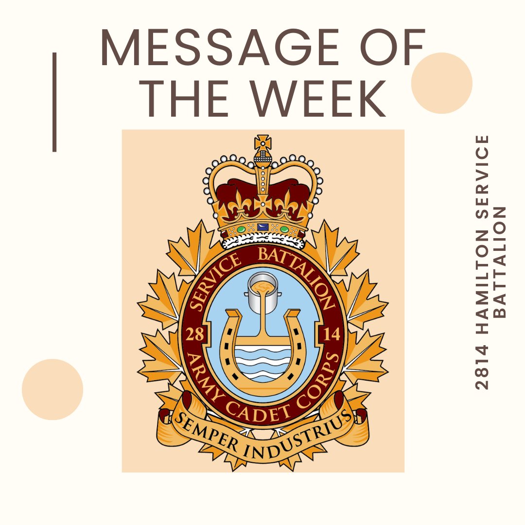 2814RCACC's tweet photo. Message of the Week - Week 4 - https://t.co/nWmIQDwWry

This week:
Oct 1 &amp; 2 - Multi Unit NCM Course - Full Dress Uniform 
For MCpls and Above
Oct 3 - COs Parade, Third Period
October 10 - No Cadets 

Oct 14-16 - Multi Unit FTX https://t.co/x59LBX6IxR
