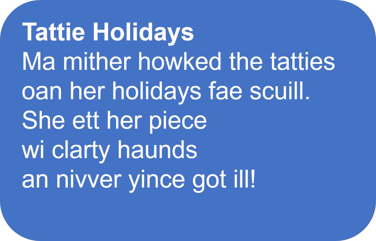 LearningHoolet's tweet photo. Day 2 of #Scotstober an poyum no.2 is #howk #scots. A only ever tattie howked yince - an yince wis eneuch! https://t.co/rLCa64VyrJ