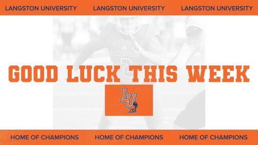 Thank you @Coach_Griffin32 & @LangstonLionsFB for the good luck!!