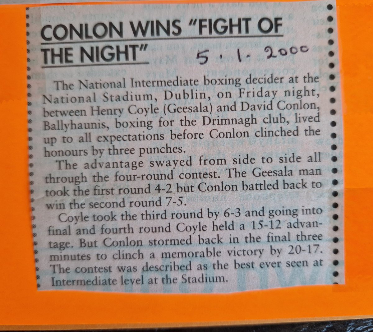 Con_Boxer's tweet image. The wrong Conlon and I don't know about one of the best ever but it was a great scrap, especially for Mayo people. So maybe the best Mayo fight ever in the stadium.